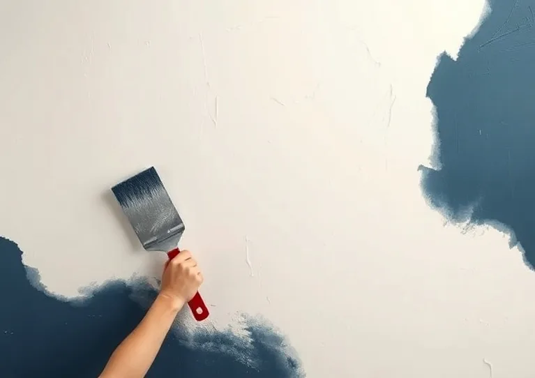 Application d'un enduit décoratif à la lisseuse sur un mur
